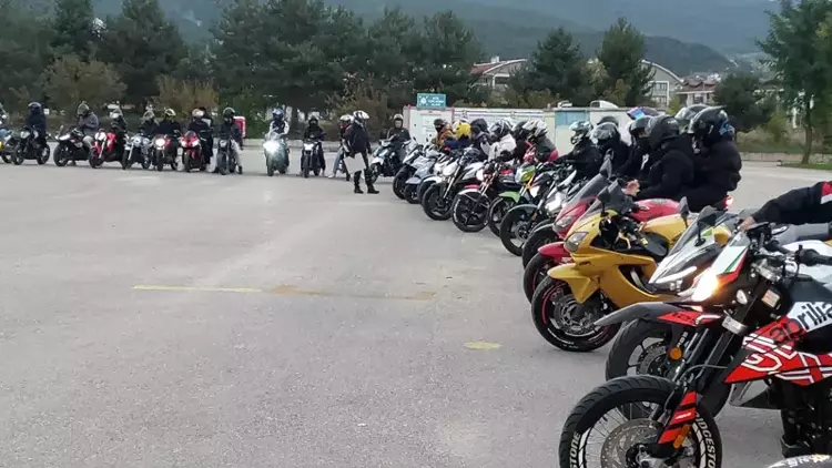 Bolu'da Motosikletli Protesto düzenlendi