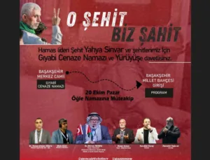 Yahya Sinvar İçin Gıyabi Cenaze Namazı ve Yürüyüş Daveti