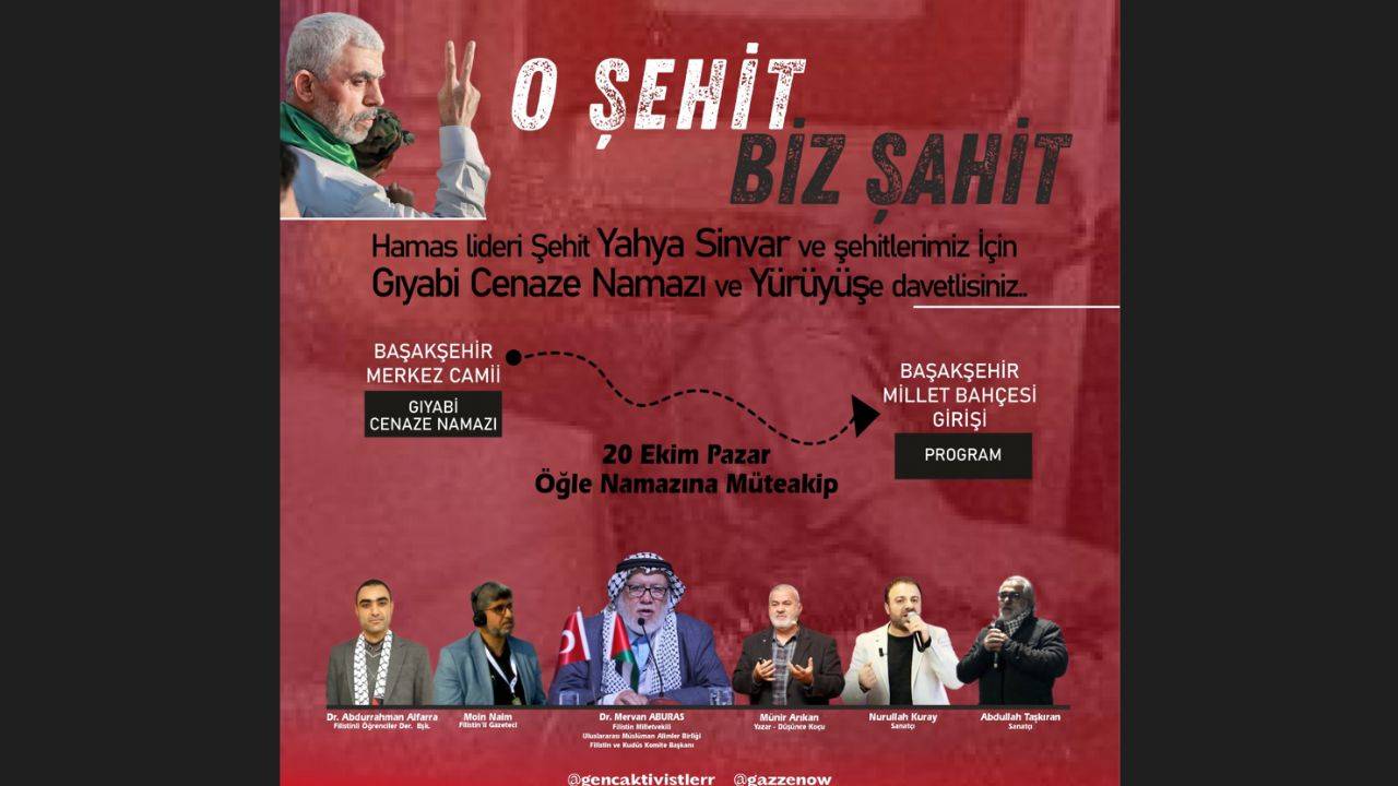 Yahya Sinvar İçin Gıyabi Cenaze Namazı ve Yürüyüş Daveti