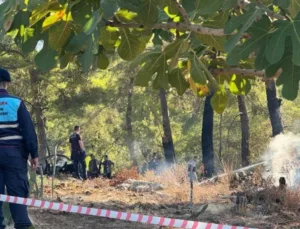 İncekum’da Hava Aracı Düştü, Yangın Söndürüldü