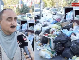 Kartal’da Temizlik İşçileri Grevde, Sokaklar Çöp Dolu