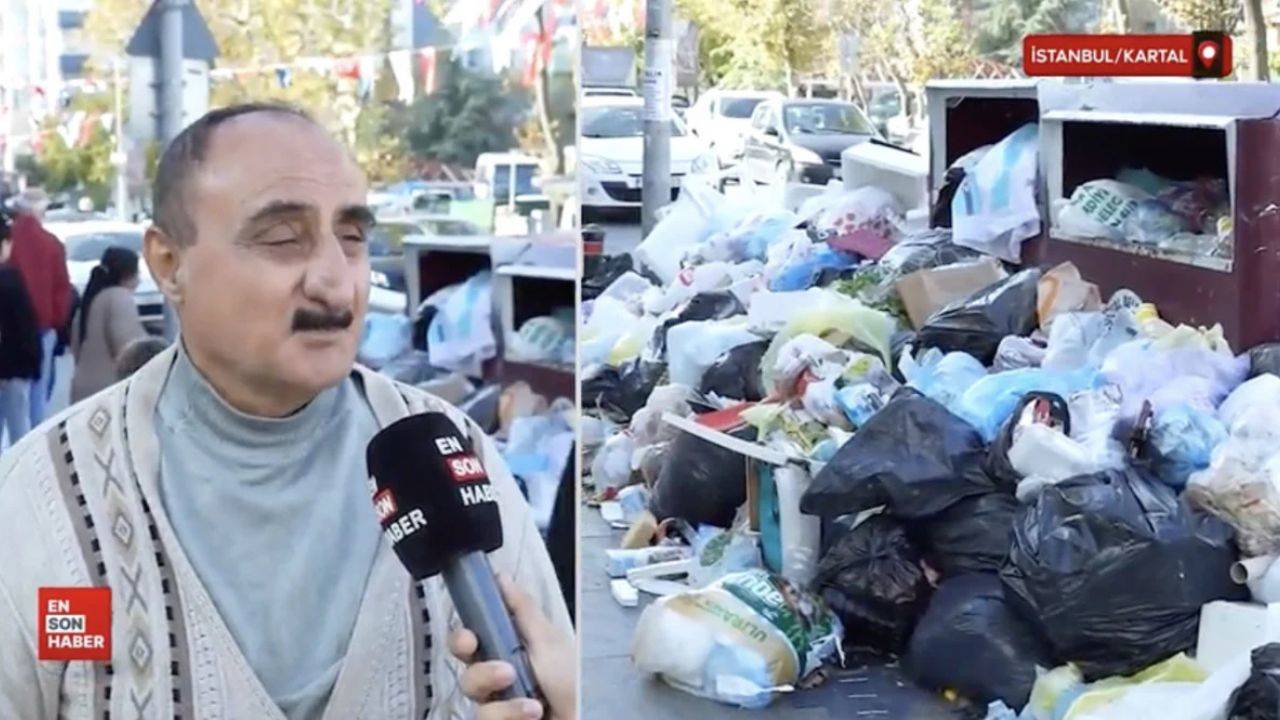 Kartal’da Temizlik İşçileri Grevde, Sokaklar Çöp Dolu