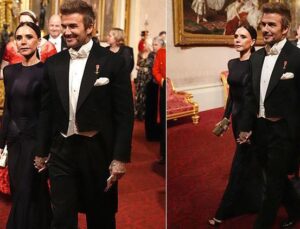 David ve Victoria Beckham Buckingham Sarayı’nda Devlet Ziyafetine Katıldı