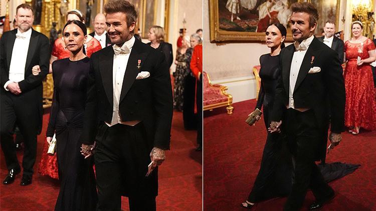 David ve Victoria Beckham Buckingham Sarayı’nda Devlet Ziyafetine Katıldı