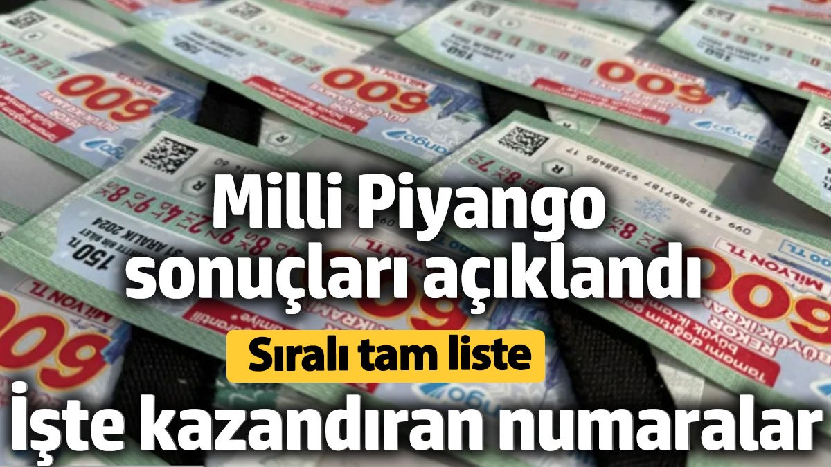 2025 Milli Piyango Çekiliş Sonuçları ve Kazanan Numaralar