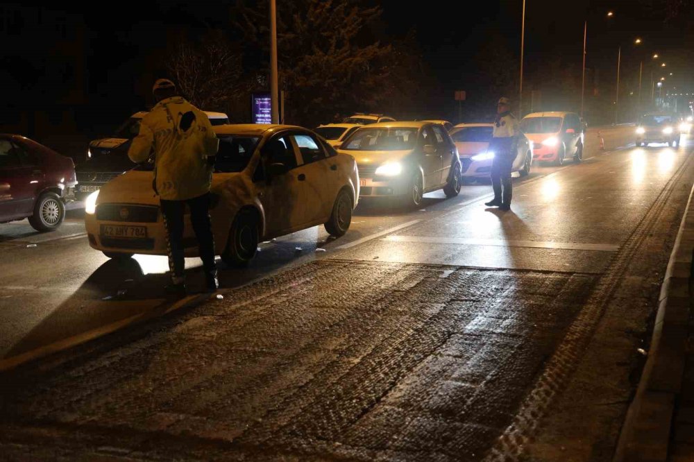 Konyalı Sürücüler Yılbaşı Uygulamasında Alkollü Yakalandı