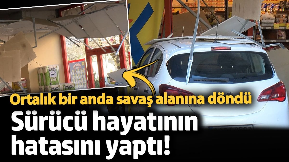 Pendik’te Marketin İçine Araç Girdi